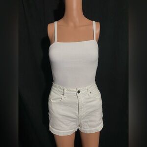 Hollister Cream Ribbed Slim Tank